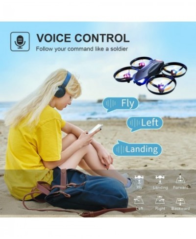 V16 Drone with Camera for Kids 1080P FPV Camera Mini RC Quadcopter Beginners Toy with 7 Colors LED Lights 3D Flips Gesture Se...