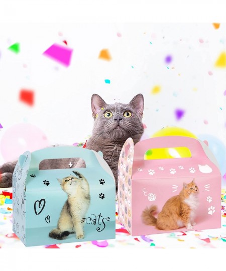 Cat Party Favor Treat Box Cat Theme Party Goody Gift Boxes for Kids Cute Meow Kitty Cat Birthday Party Baby Shower Supplies $...