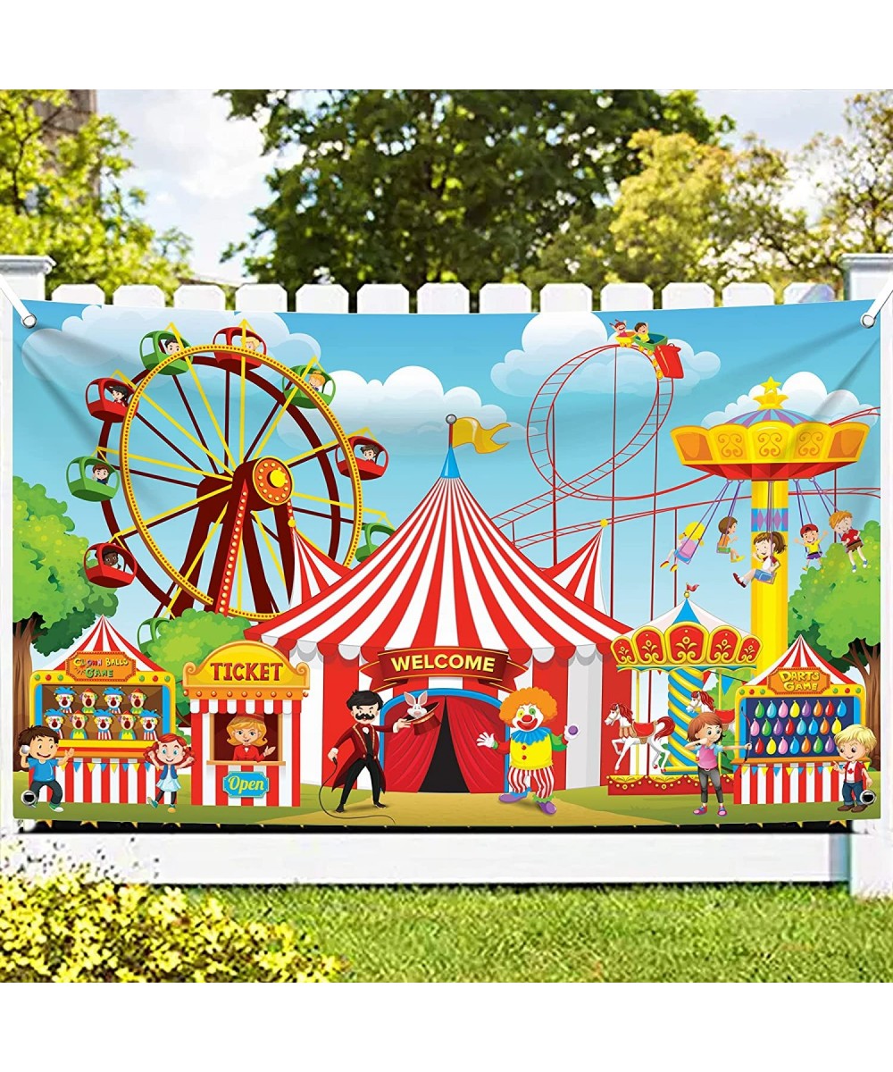 XtraLarge Carnival Backdrop for Carnival Decorations - 72x44 Inch | Circus Theme Party Decorations | Carnival Banner Carnival...