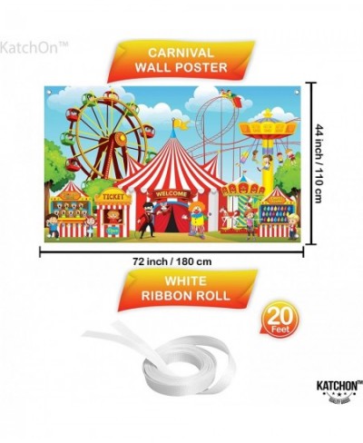 XtraLarge Carnival Backdrop for Carnival Decorations - 72x44 Inch | Circus Theme Party Decorations | Carnival Banner Carnival...