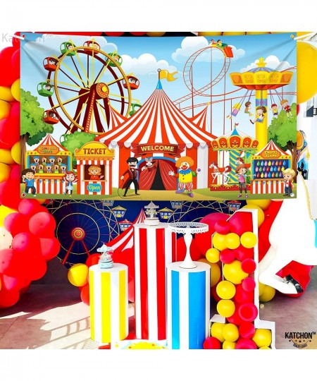 XtraLarge Carnival Backdrop for Carnival Decorations - 72x44 Inch | Circus Theme Party Decorations | Carnival Banner Carnival...