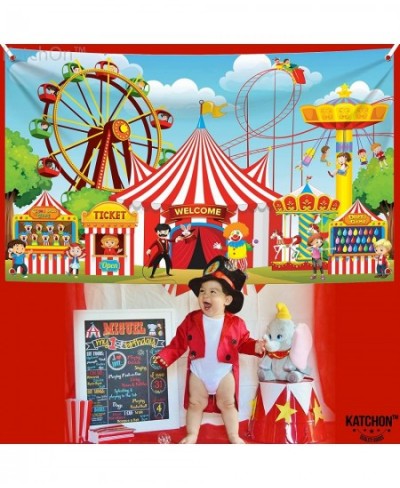 XtraLarge Carnival Backdrop for Carnival Decorations - 72x44 Inch | Circus Theme Party Decorations | Carnival Banner Carnival...