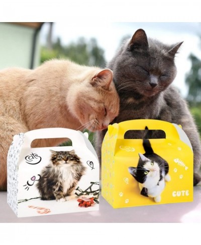 Cat Party Favor Treat Box Cat Theme Party Goody Gift Boxes for Kids Cute Meow Kitty Cat Birthday Party Baby Shower Supplies $...