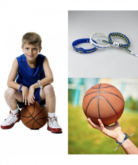 Adjustable Bracelet Basketball Silicone-Bracelet Wristband Basketball Star Hand Knitted Wristbands for Sports Themed Basketba...