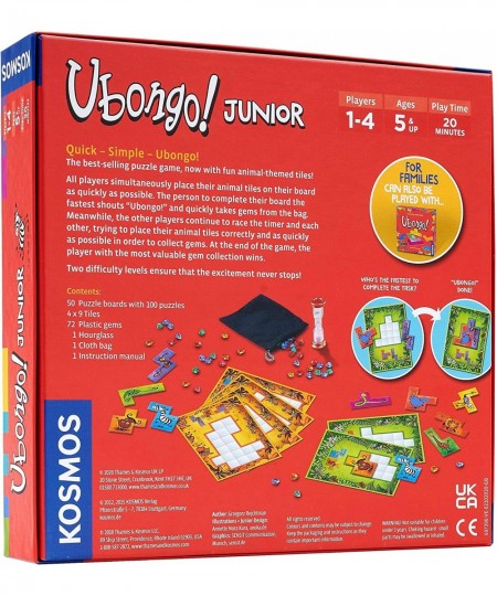 | Ubongo Junior - Sprint to Solve The Puzzle | Family Friendly Board Game Great for Kids | Highly Re-Playable | Quality Compo...