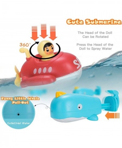 Bath Toys for Toddlers Baby Water Spray Bathtub Toys for Kids Floating Interactive Toys Set with 4 Different Shapes Toys Swim...