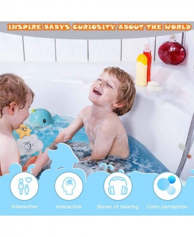 Bath Toys for Toddlers Baby Water Spray Bathtub Toys for Kids Floating Interactive Toys Set with 4 Different Shapes Toys Swim...