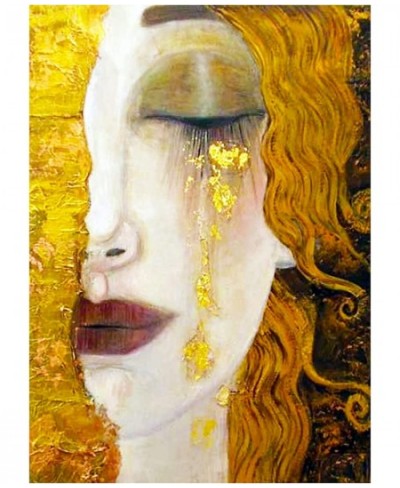 Jigsaw Puzzles 1000 Pieces for Adults Gustav Klimt Golden Tears Intellective Educational Puzzle Thick Sturdy Cardboard 20"x27...