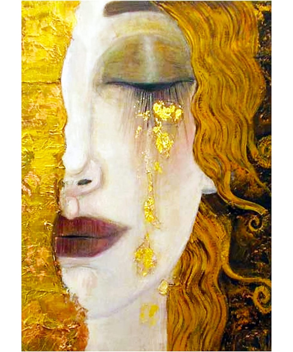 Jigsaw Puzzles 1000 Pieces for Adults Gustav Klimt Golden Tears Intellective Educational Puzzle Thick Sturdy Cardboard 20"x27...