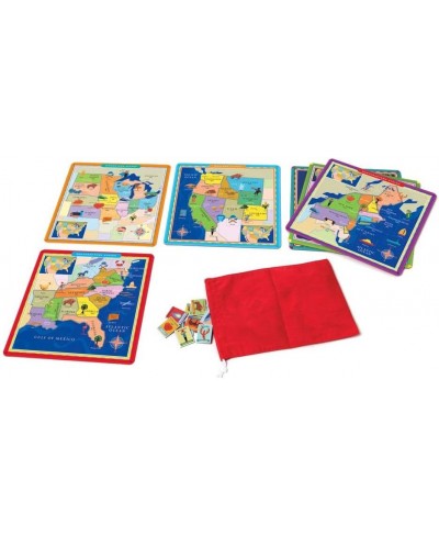 eeBoo: United States Geography Bingo Game for 2 to 6 Players Includes 6 Game Cards 84 Playing Cards & Drawstring Bag For Ages...