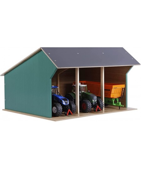 610193 1:32 (for up to 3 Vehicles Tractors Trailers Hinged Roof Wooden Shed for Farm Dimensions 45 x 38 x 27 cm) $131.41 - Bu...