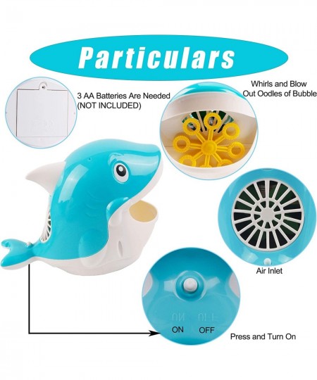 Automatic Bubble Machine for Kids Battery Operated Dolphin Bubble Blower with 30ml Bubble Concentrated Solution Electric Bubb...