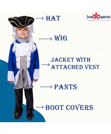 Colonial Patriot Costume With Hat And Wig $59.04 - Kids' Costumes