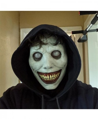 Scary Halloween Mask Smiling Demons Horror Mask Scariest Creepy White Mask with Eye for Evil Cosplay $26.12 - Kids' Dress-Up ...