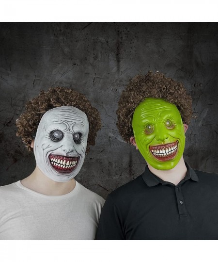 Scary Halloween Mask Smiling Demons Horror Mask Scariest Creepy White Mask with Eye for Evil Cosplay $26.12 - Kids' Dress-Up ...