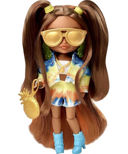 Extra Minis Doll 5 (5.5 in) Wearing Tie-Dye Jacket & Shorts with Doll Stand & Accessories Including Sunglasses and Purse Gift...