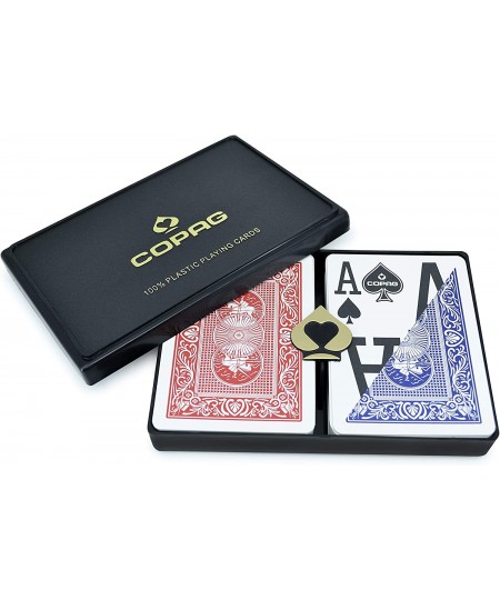 Magnum Design 100% Plastic Playing Cards Poker Size Magnum Index Red/Blue Double Deck Set $32.94 - Card Games