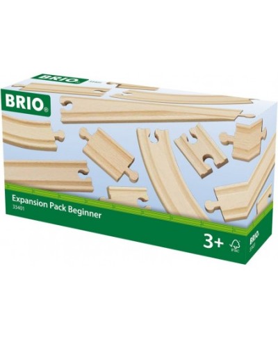 World - 33401 Beginner's Expansion Pack | 11 Piece Wooden Train Tracks for Kids Ages 3 and Up $33.69 - Buildings & Scenery fo...