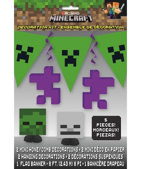 Decorating Kit | Minecraft Party | 5 Pcs 96" X 11" Multicolor $13.15 - Kids' Party Decorations