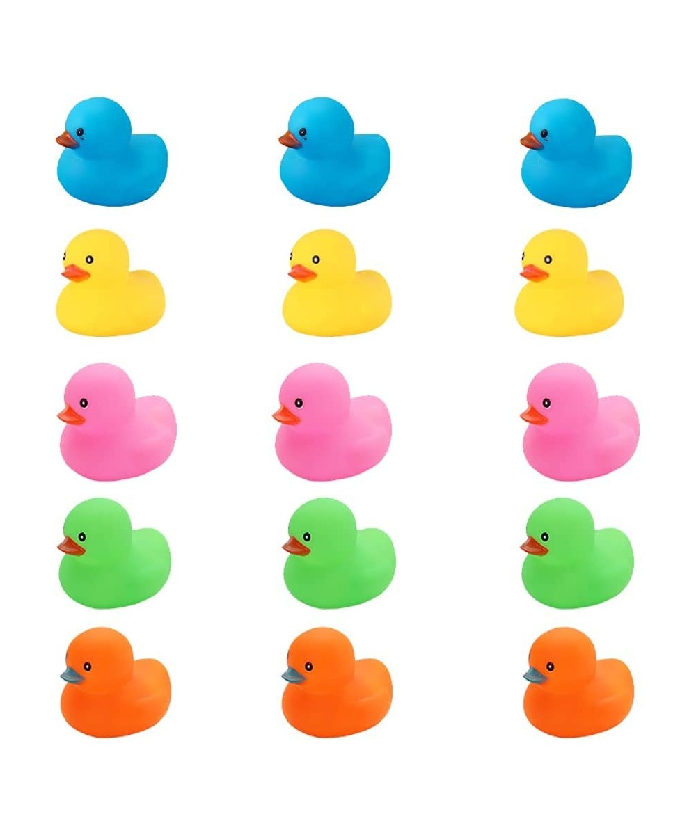 Bath Duck Toys 15 PCS Colorful Mini Rubber Ducks Squeak and Float Duckies Baby Shower Toy Party Decoration for Toddlers Boys ...