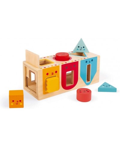 Geometric Shapes 6 pc Wooden Sorting Box - Ages 12+ Months - J05330 $43.94 - Early Development & Activity Toys