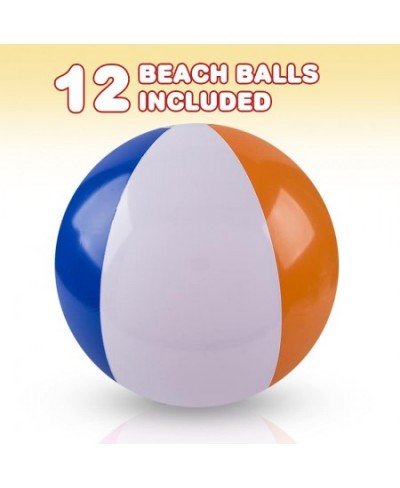 16 Inch Beach Balls for Kids Pack of 12 Inflatable Summer Toys for Boys and Girls Decorations for Hawaiian Beach and Pool Par...