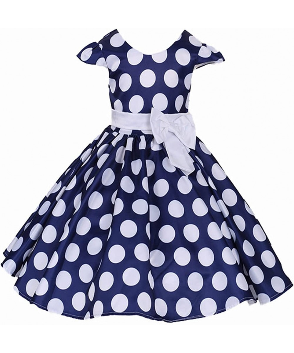 Girls Polka Dots Cap Sleeves Princess Skirt Bowknot Tutu Dress Mouse Ears Headband $38.36 - Kids' Costumes