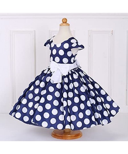 Girls Polka Dots Cap Sleeves Princess Skirt Bowknot Tutu Dress Mouse Ears Headband $38.36 - Kids' Costumes