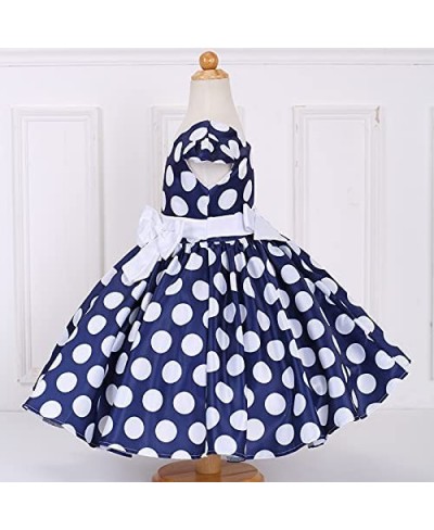 Girls Polka Dots Cap Sleeves Princess Skirt Bowknot Tutu Dress Mouse Ears Headband $38.36 - Kids' Costumes