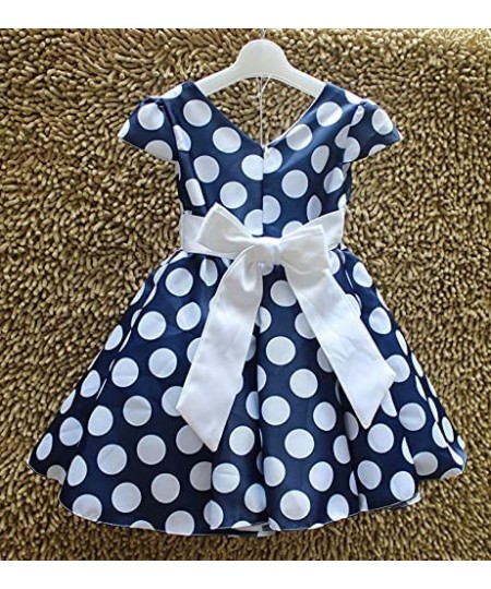 Girls Polka Dots Cap Sleeves Princess Skirt Bowknot Tutu Dress Mouse Ears Headband $38.36 - Kids' Costumes