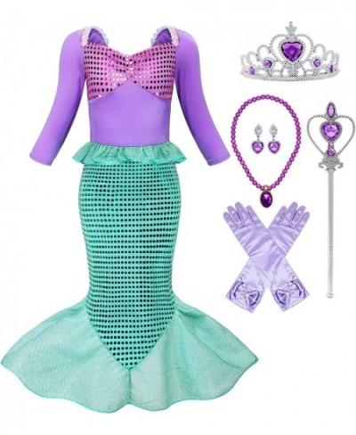 Little Girl Mermaid Princess Costume Party Dress Up with Accessories $41.56 - Kids' Costumes