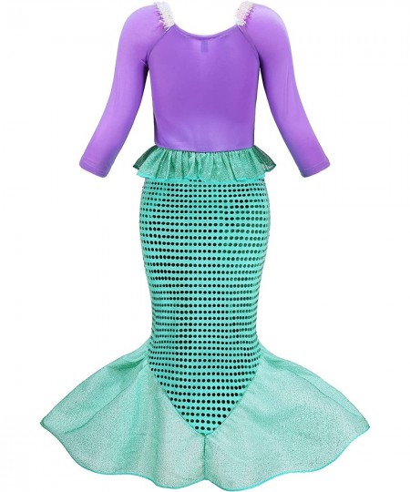 Little Girl Mermaid Princess Costume Party Dress Up with Accessories $41.56 - Kids' Costumes