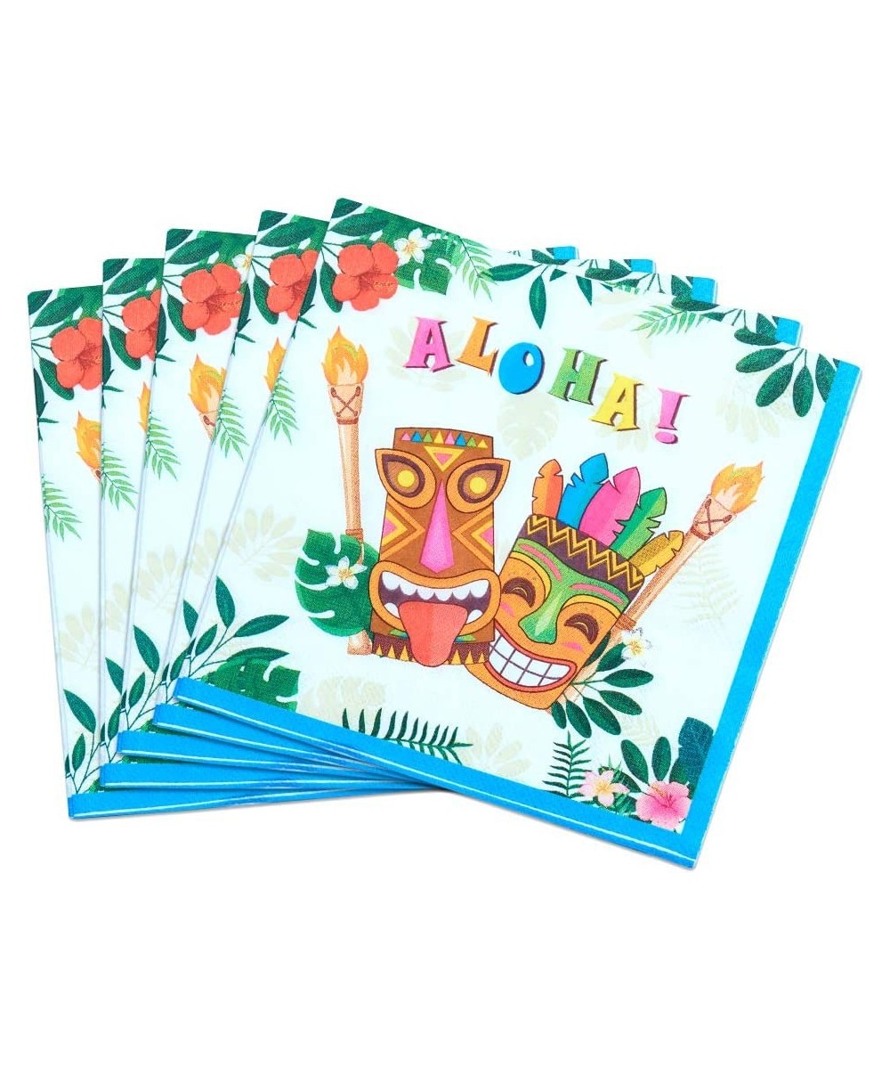 Hawaiian Luau Party Supplies - 50PCS Tropical Tiki Aloha Party Napkins Disposable 3-Ply Luncheon Dinner Paper Napkins for Bir...