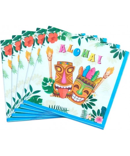 Hawaiian Luau Party Supplies - 50PCS Tropical Tiki Aloha Party Napkins Disposable 3-Ply Luncheon Dinner Paper Napkins for Bir...