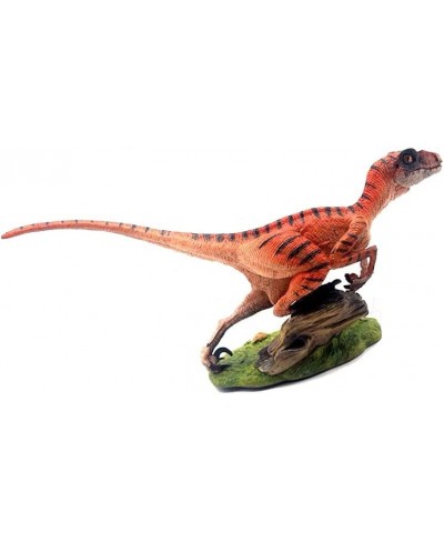 Velociraptor Dinosaur Action Figure with Movable Jaw and Hands Hard Plastic Material Ornaments - Great for Kids Desk Decor Bi...