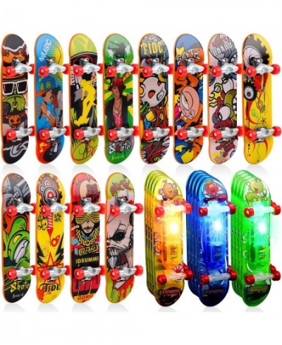 24 Pieces Mini Finger Skateboards Creative Finger Boards Set Mini Skateboards for Fingers Hand Skateboard Mini Fingerboards S...