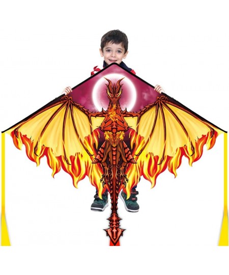 Dragon Kite for Kids Adults Easy to Fly Best Delta Beach Kite 300ft Kite String $31.22 - Kites & Wind Spinners