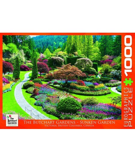 Butchart Gardens - Sunken Garden Jigsaw Puzzle (1000-Piece) $41.45 - Jigsaw Puzzles