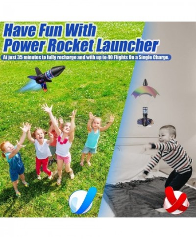 Rocket Launcher for Kids Motorized Air Rocket Toy for Ages 8-12 Launch Rocket up to 164 ft Fun Outdoor Toy Self-Launching Roc...