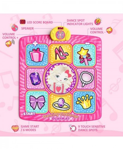 Dance Mat Toys for Girls Birthday Gifts for 3 4 5 6 7 8 9+ Year Old Girl Electronic Music Dance Pad with Bluetooth Function 6...