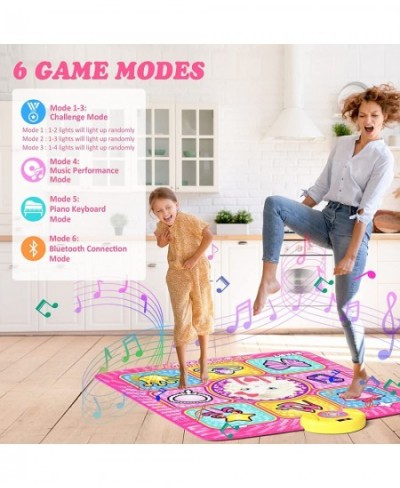 Dance Mat Toys for Girls Birthday Gifts for 3 4 5 6 7 8 9+ Year Old Girl Electronic Music Dance Pad with Bluetooth Function 6...