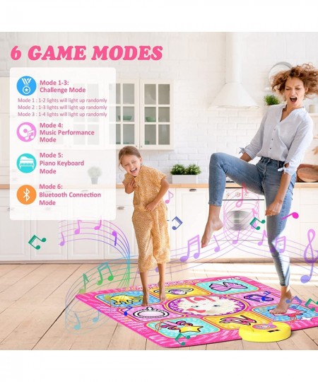 Dance Mat Toys for Girls Birthday Gifts for 3 4 5 6 7 8 9+ Year Old Girl Electronic Music Dance Pad with Bluetooth Function 6...