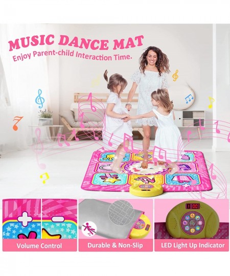 Dance Mat Toys for Girls Birthday Gifts for 3 4 5 6 7 8 9+ Year Old Girl Electronic Music Dance Pad with Bluetooth Function 6...