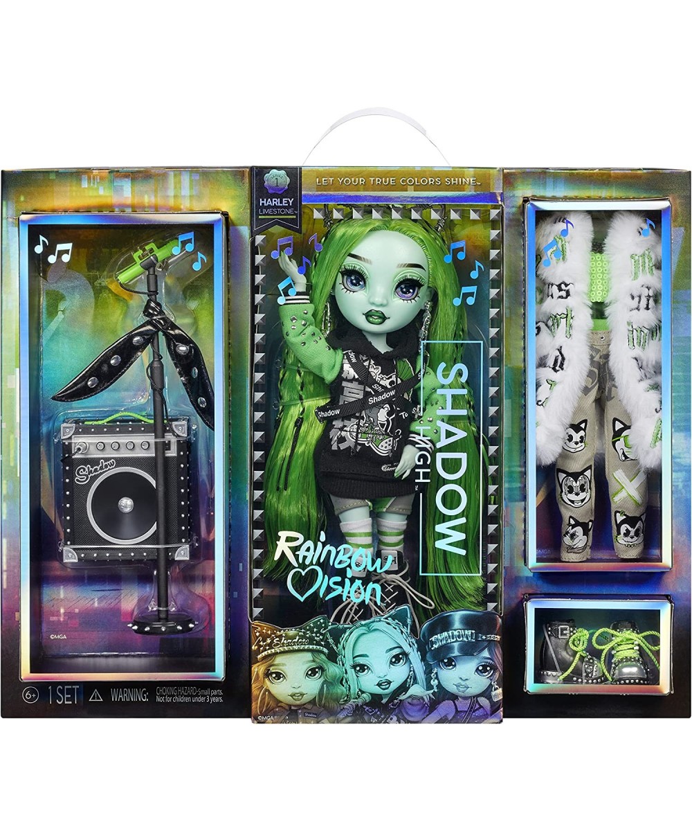 Rainbow Vision Shadow High Neon Shadow- Harley Limestone (Neon Green) Posable Fashion Doll. 2 Designer Outfits to Mix & Match...