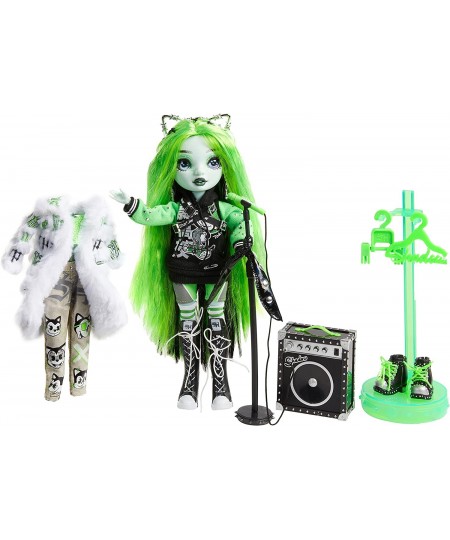 Rainbow Vision Shadow High Neon Shadow- Harley Limestone (Neon Green) Posable Fashion Doll. 2 Designer Outfits to Mix & Match...