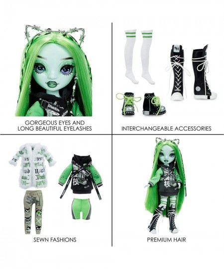 Rainbow Vision Shadow High Neon Shadow- Harley Limestone (Neon Green) Posable Fashion Doll. 2 Designer Outfits to Mix & Match...