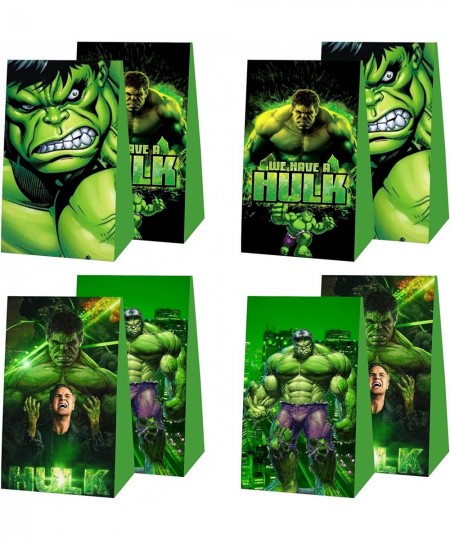 12pcs Superhero Party Favor Gift Bags Green Boys Birthday Party Supplies for Kids Party Decorations $24.71 - Kids' Party Favo...