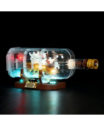 Led Lighting Kit for Ship in a Bottle - Compatible with Lego 21313 92177 Building Blocks Model Decoration Lights Collectible ...