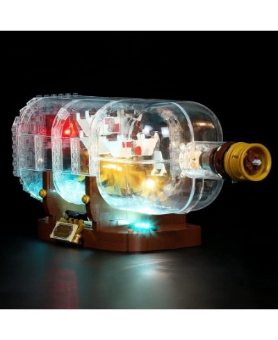 Led Lighting Kit for Ship in a Bottle - Compatible with Lego 21313 92177 Building Blocks Model Decoration Lights Collectible ...