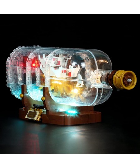 Led Lighting Kit for Ship in a Bottle - Compatible with Lego 21313 92177 Building Blocks Model Decoration Lights Collectible ...